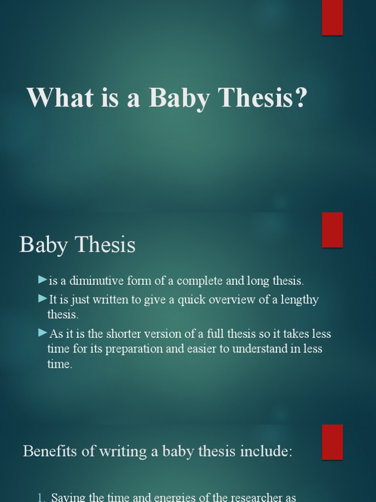 meaning of baby thesis