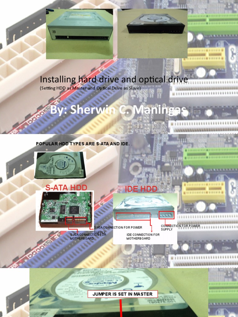 Installing Optical Drive as Slave | PDF | Electrical Connector ...