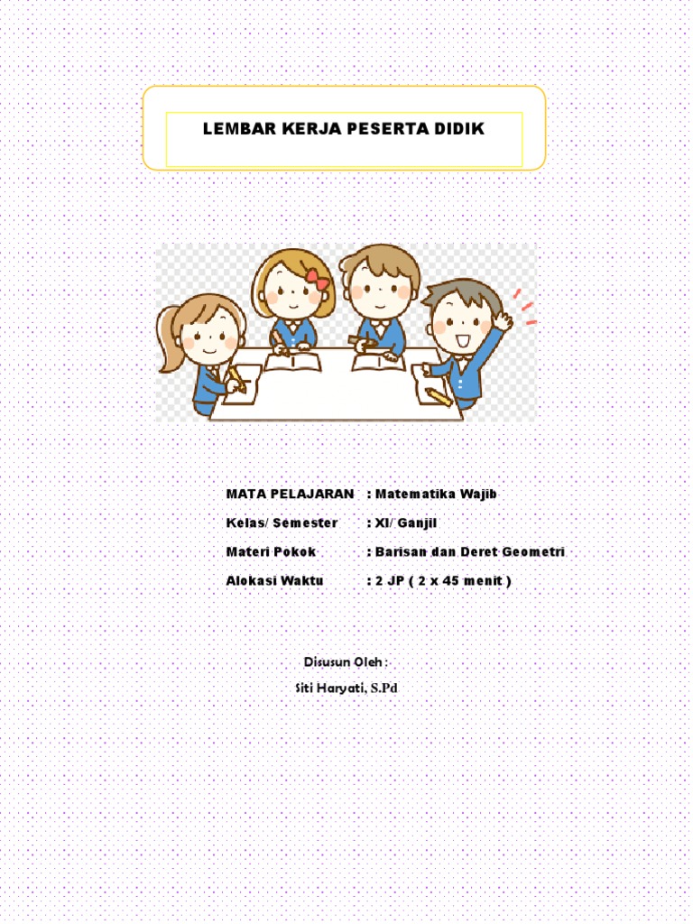 Lkpd Barisan Dan Deret Geometri Pdf