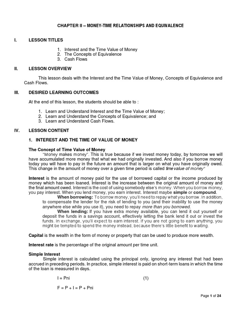 MODULE ECONOMICS Chapter 2 | PDF | Interest | Loans