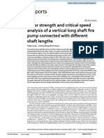 Rotor Strength and Critical Speed Analysis of A Vertical Long Shaft Fire Pump Connected With Different Shaft Lengths