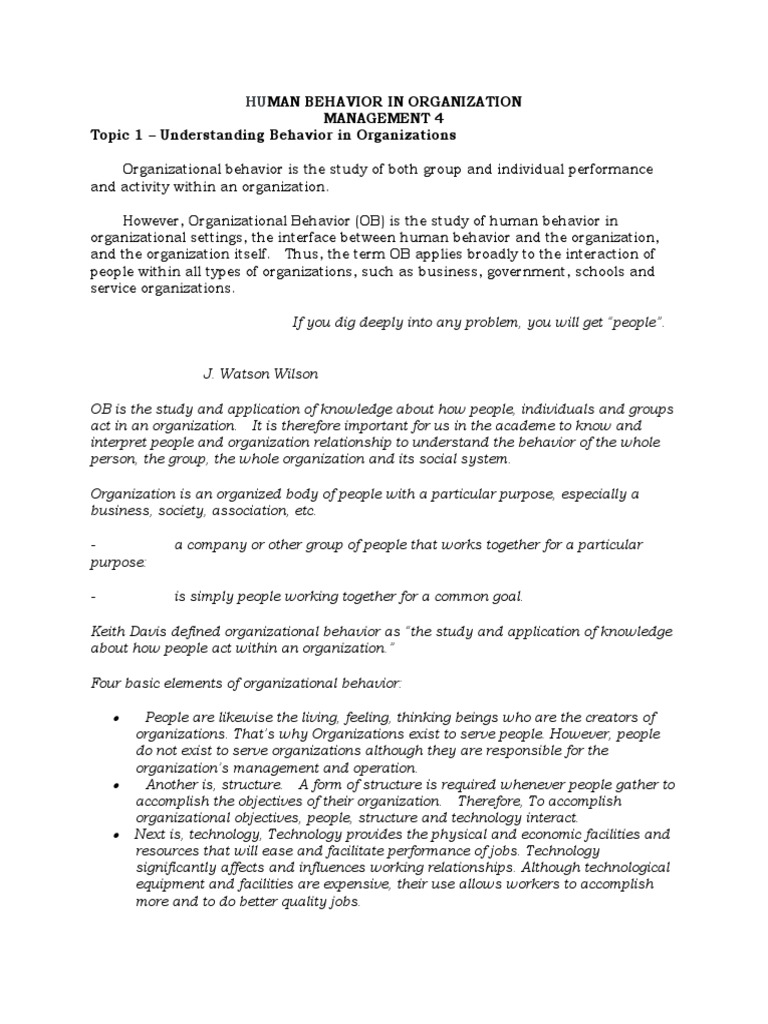 Understanding Organizational Behavior | PDF | Attitude (Psychology ...