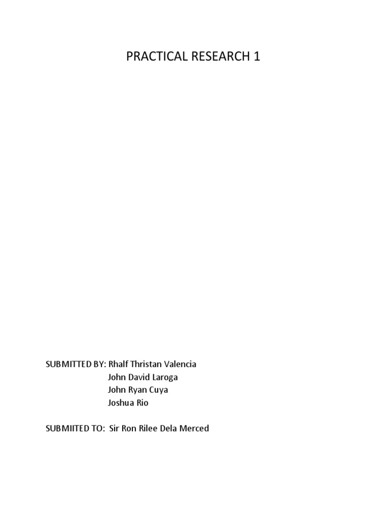 Practical Research 1 | PDF
