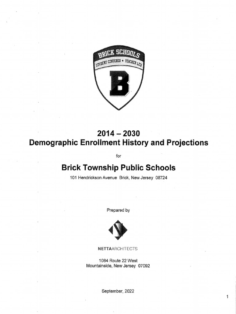 Brick NJ School Demographic Study PDF