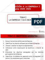 Intro A La Empresa I - TEMA 1