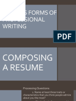 Various Forms of Professional Correspondence