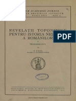 Iorga - Revelaţii Toponimice Pentru Istoria Neştiută A Românilor - Teleorman
