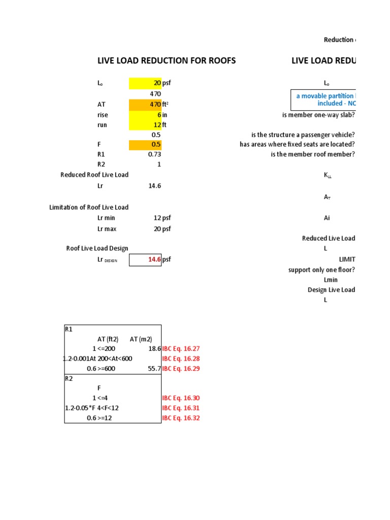 Live Load Reduction PDF