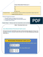 Handout Matematika Persamaan Garis Lurus Pertemuan 3 28 Oktober 2021