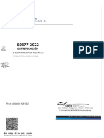 Certificación 60877-2022