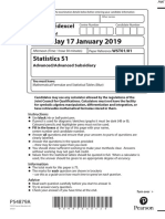 January 2019 (IAL) QP - S1 Edexcel