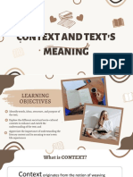 Context and Text Meanings For Handout