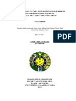 Perbandingan Antara Metode Limit Equilibrium Dan Metode Finite Element Dalam Analisis Stabilitas Lereng