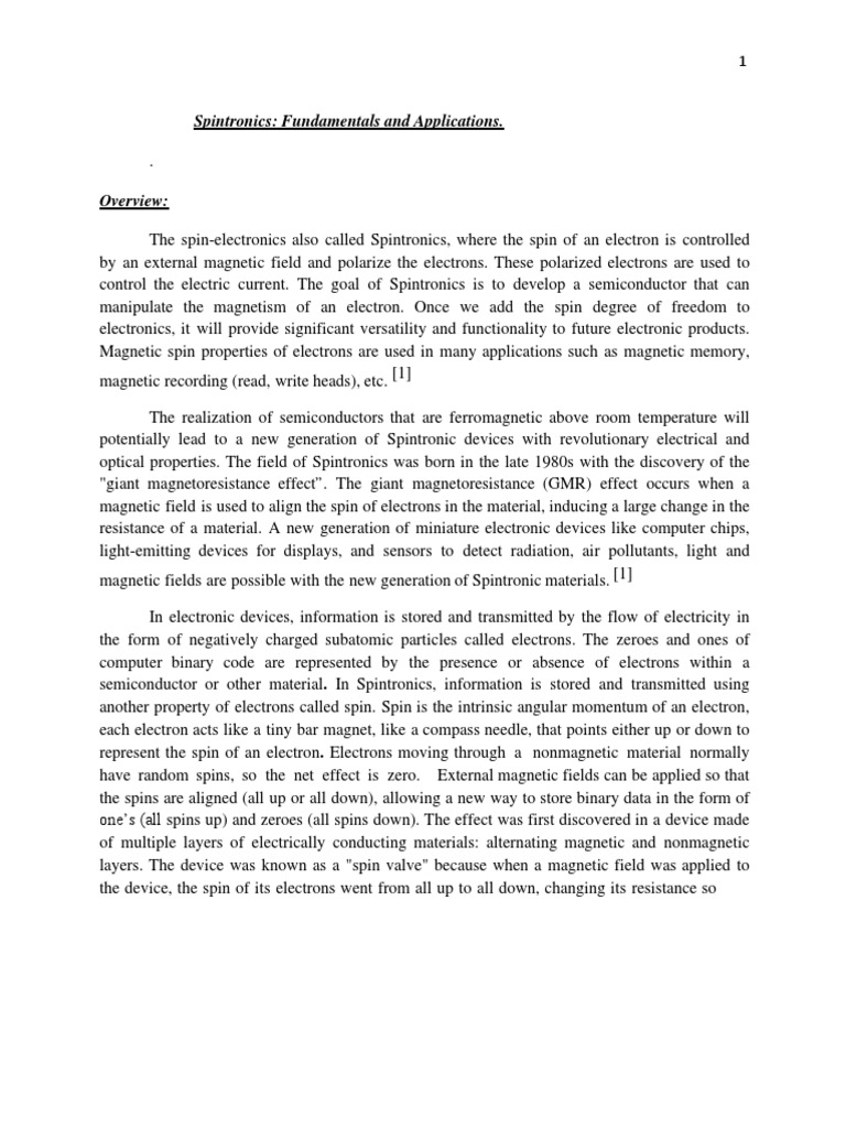 Spintronics Basic Download Free PDF Field Effect Transistor Electron