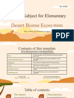 Science Subject For Elementary - 5th Grade - Desert Biome Ecosystem by Slidesgo