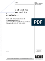 (BS 2000-129 - 2003) - Methods of Test For Petroleum and Its Products. Determination of Bromine Number. Colour Indicator Titration Method