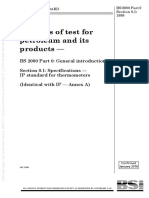 (BS 2000-0!1!1999) - Methods of Test For Petroleum and Its Products. General Introduction. Specifications. IP Standard Thermometers