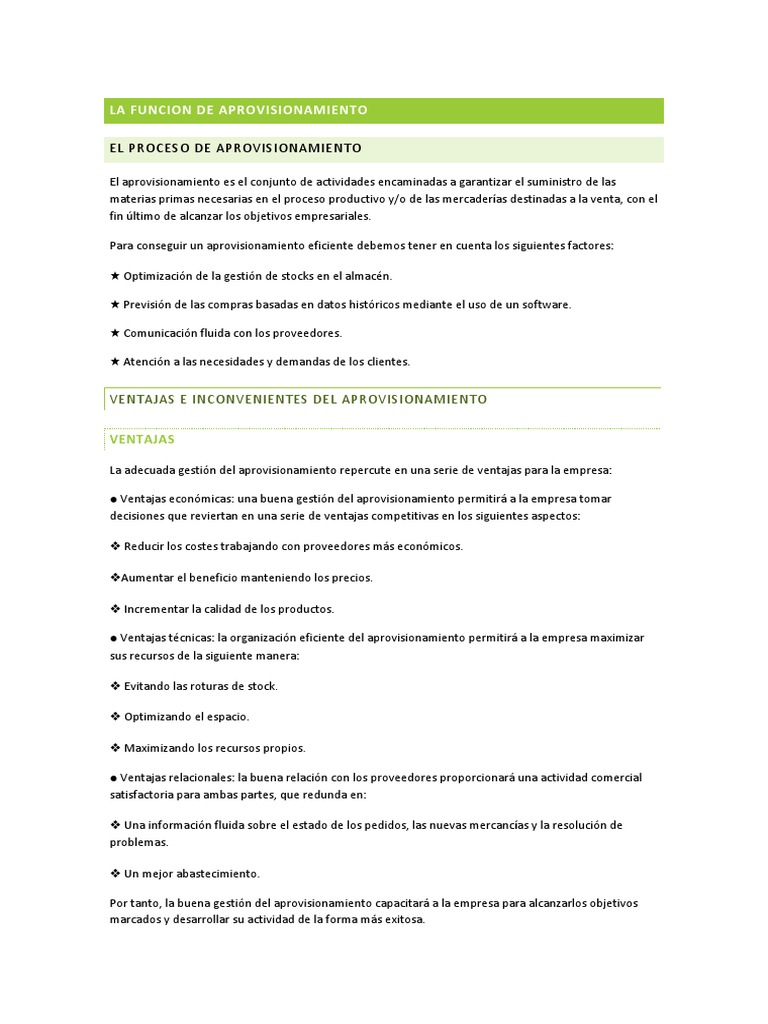 Optimización del Aprovisionamiento Empresarial | PDF | Obtención | Business