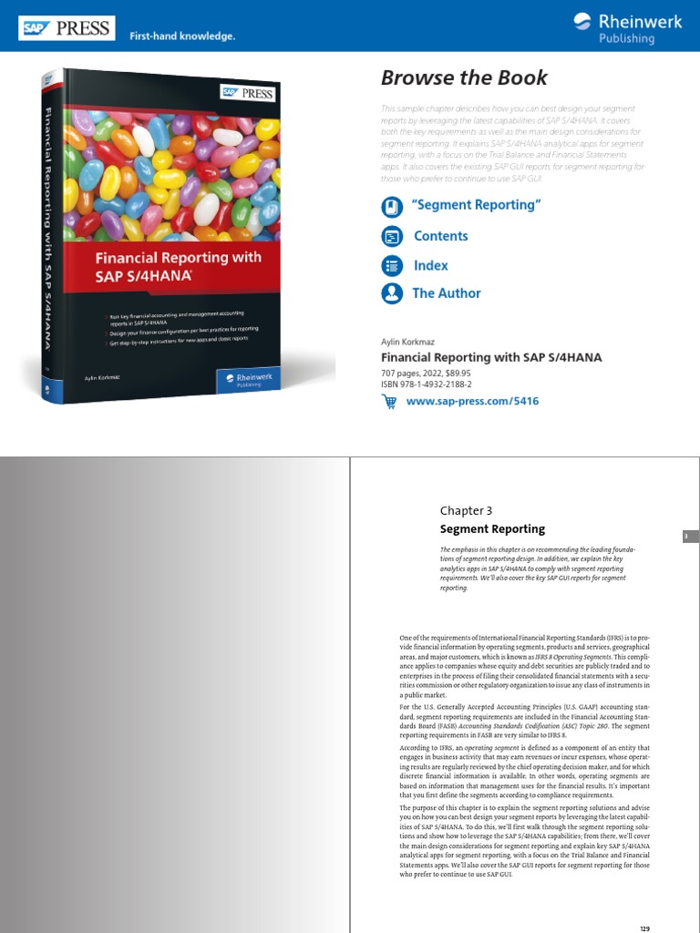 Reading Sample Sap Press Financial Reporting With Sap S4hana | PDF