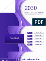 Purple Curve Background PPT Templates