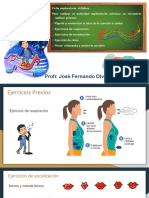 Ejercicios previos a la actividad artística