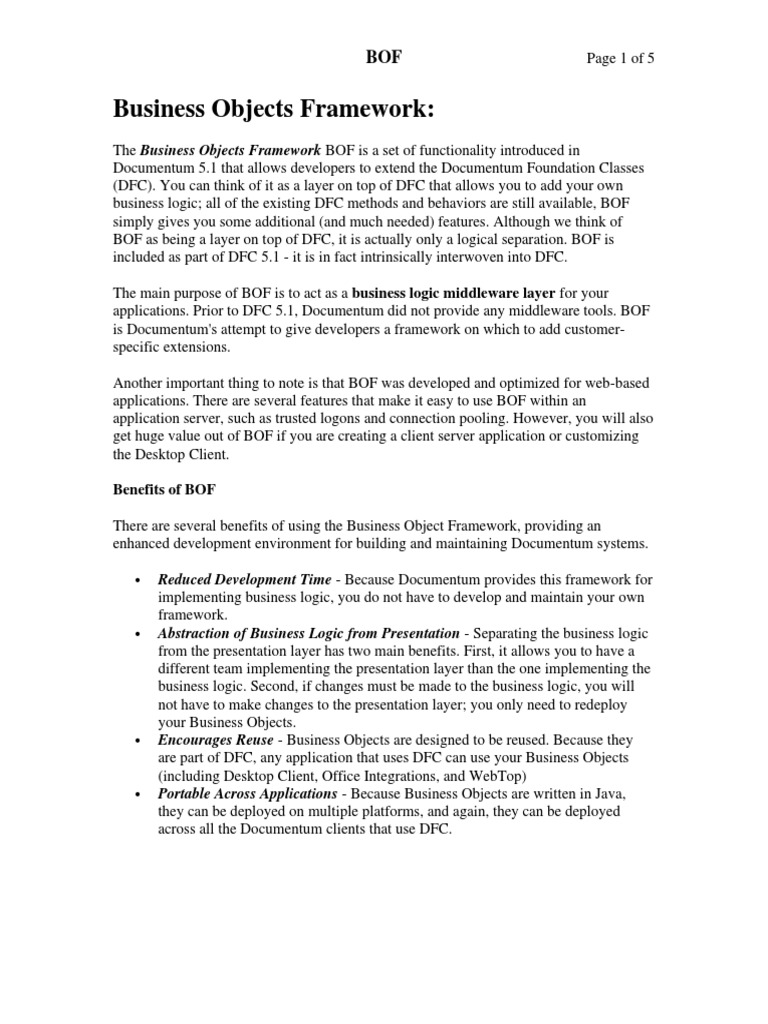 Business Objects Framework Overview | PDF | Inheritance (Object ...