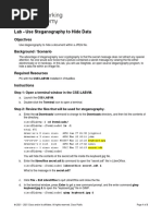 2.7.3 Lab Use Steganography To Hide Data Answer Key