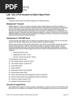 1.2.10 Lab Use A Port Scanner To Detect Open Ports Answer Key