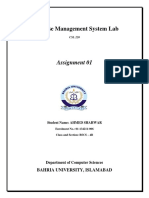 DBMS Lab Assignment 01