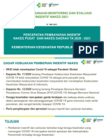 Rakor Pelaksanaan Monitoring Dan Evaluasi Insentif Nakes 2021