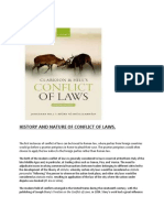History and Nature of Conflict of Laws