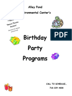 Birthday Party Event Program Template