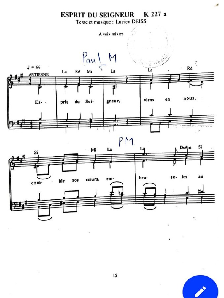 Esprit Du Seigneur K227a (Lucien Deiss) PDF