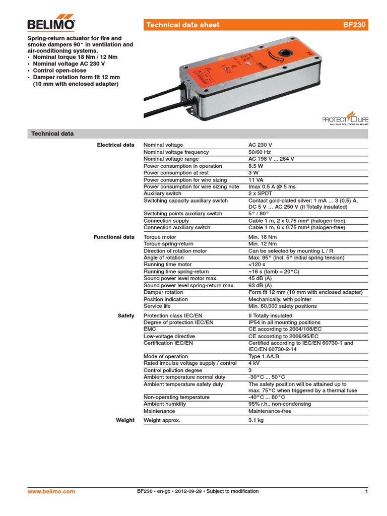 BF230 en GB | PDF | Switch | Electric Motor