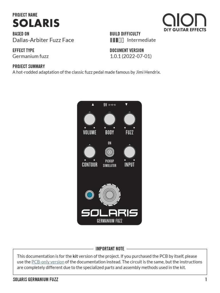 Solaris Kit Documentation | PDF | Printed Circuit Board | Transistor