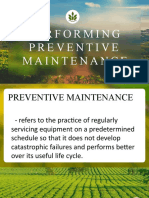 Performing Preventive Maintenance