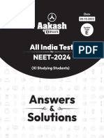 AIT Medical-TYM-2024 Test-01 Code-E (09!10!2022) Solution