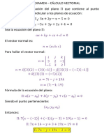 Determinar una ecuación del plano Π que contiene al punto (−2; 3; 1) y es perpendicular a los planos de ecuación: Π1: 3x + 2y − z − 5 = 0 Π2: −5? + 3? + 2? + 4 = 0