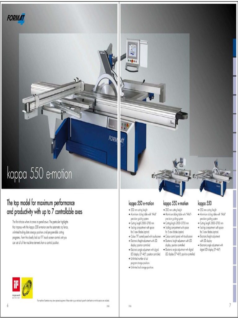 Catalogue Sliding Table Saw Kappa Format4 | PDF