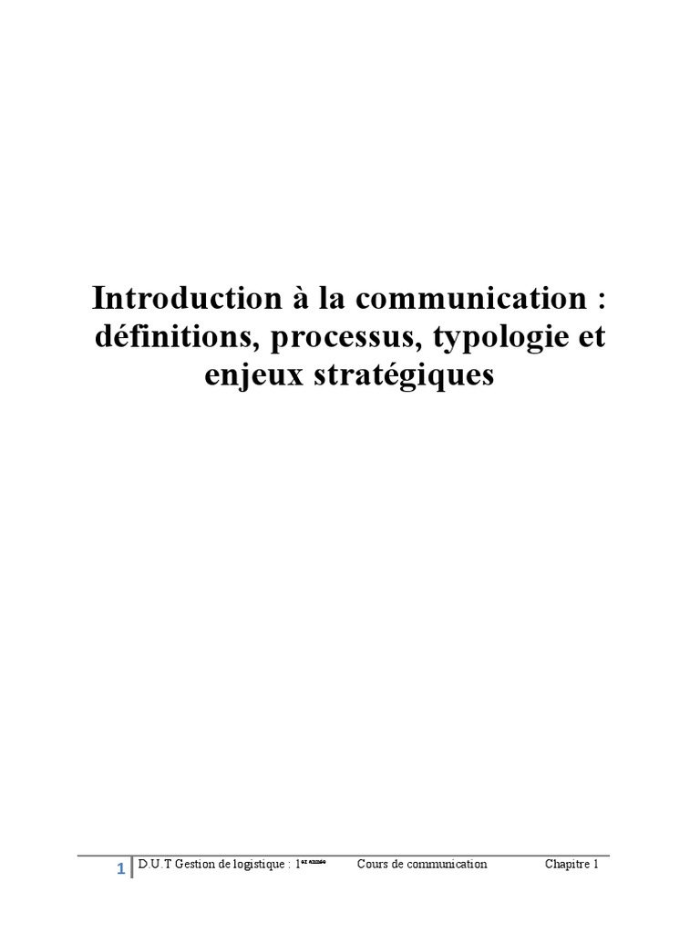 Rétroaction dans le processus de communication | PDF | la communication ...