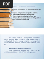 Lesson 5 - Multiplication of Whole Numbers