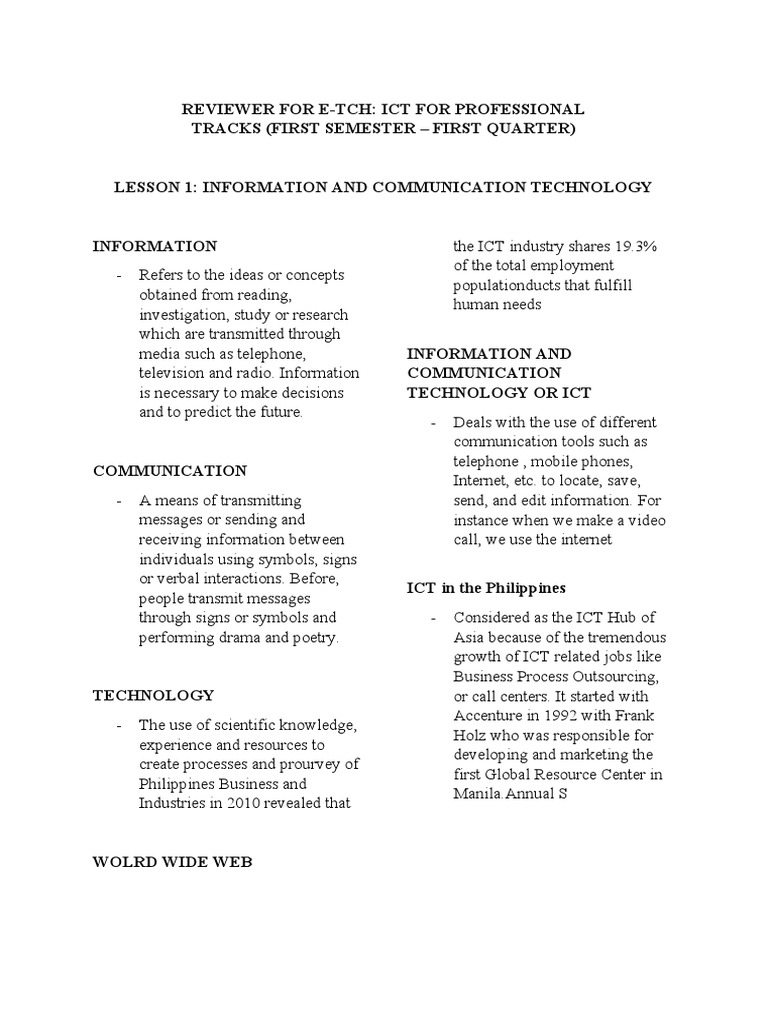 E Tech PDF Microsoft Excel World Wide 