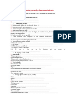 Ejercicio para La Reflexión Personal y El Autoconocimiento