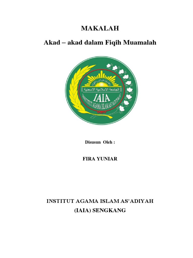 Jenis-Jenis Akad dalam Fiqih Muamalah | PDF