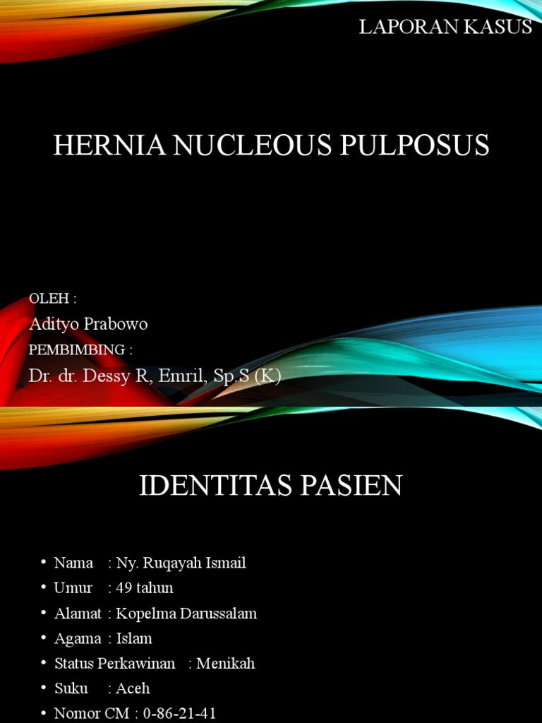 Bowo Neurology Case Report HNP Slide PDF