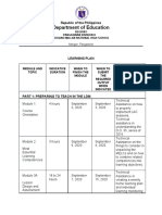 Learning Plan for Luciano Millan National High School