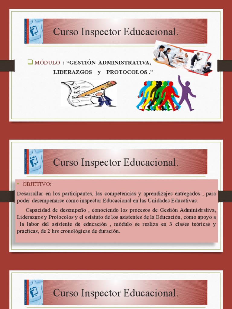 Curso de Inspector Educacional: Gestión y Liderazgo | PDF | Liderazgo