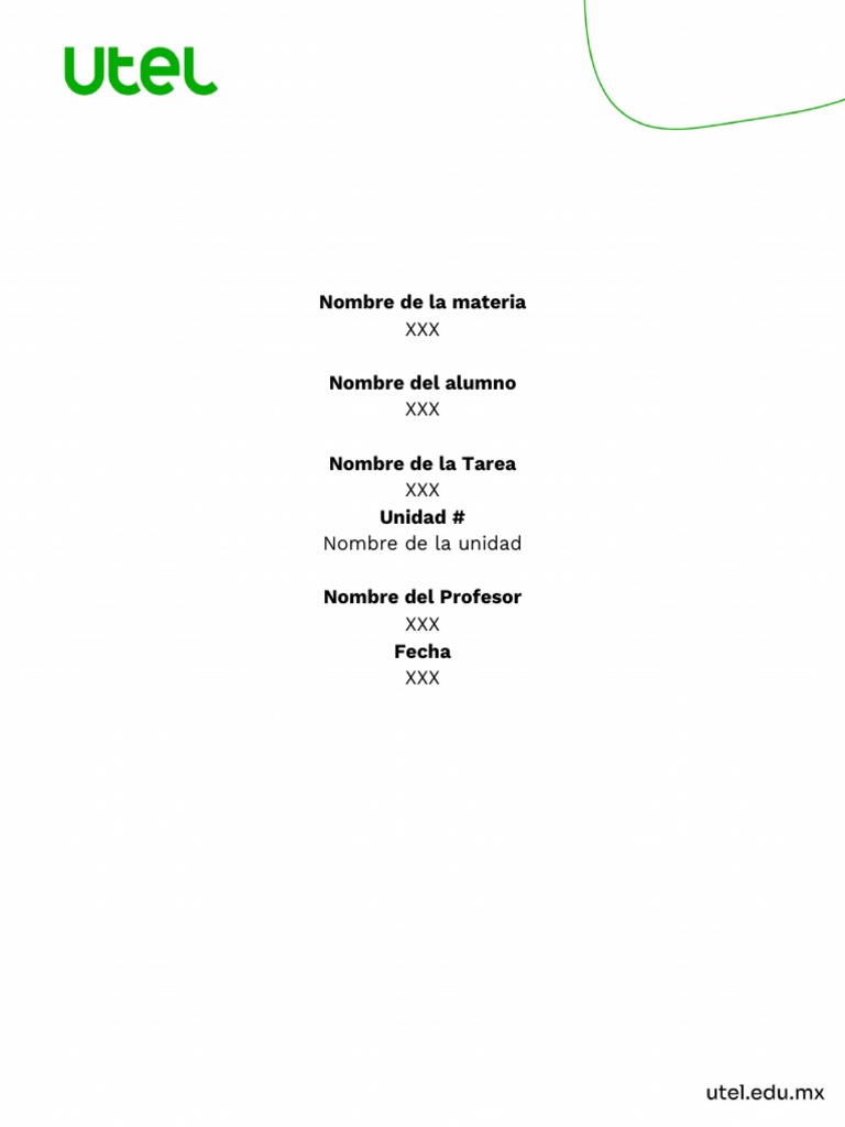 Formato Utel | PDF | Comunicación escrita | Escritura
