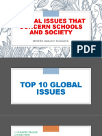 Global Issues That Concern Schools and Society