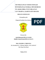 Pengaruh Wisatawan Timur Tengah Terhadap Penyimpangan Oleh Masyarakat Di Desa Tugu Selatan, Kecamatan Cisarua, Kabupaten Bogor